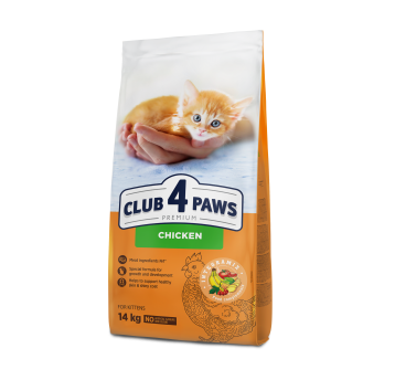 CLUB 4 PAWS Premium Kocięta karma sucha- z kurczakiem 14kg/1