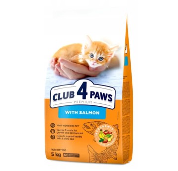 CLUB 4 PAWS Premium Kocięta karma sucha- z łososiem 5kg/1