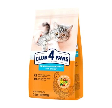 CLUB 4 PAWS Premium Kot karma sucha "Sensitive digestion"- z kurczakiem 2kg/4