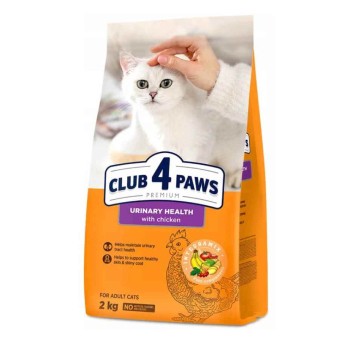 CLUB 4 PAWS Premium Kot karma sucha "Urinary health"- z kurczakiem 2kg/4
