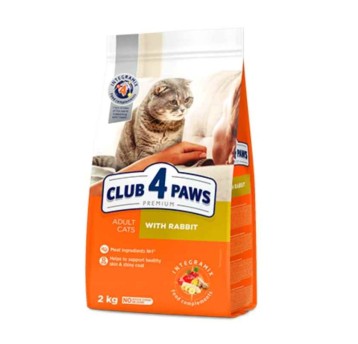 CLUB 4 PAWS Premium Kot karma sucha- z królikiem 2kg/4