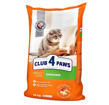 CLUB 4 PAWS Premium Kot karma sucha- z kurczakiem 14kg/1