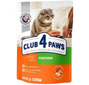 CLUB 4 PAWS Premium Kot karma sucha- z kurczakiem 300g/15