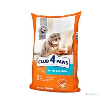 CLUB 4 PAWS Premium Kot karma sucha- z łososiem 14kg/1