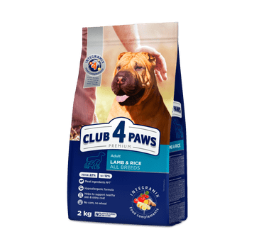 CLUB 4 PAWS Premium "Lamb and rice" Adu. All 2kg