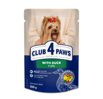 CLUB 4 PAWS Premium Pies karma dla małych ras mokra- kaczka w galaretce 100g/24