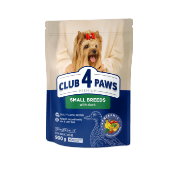 CLUB 4 PAWS Premium Pies karma sucha dla małych ras- kaczka 900g/8