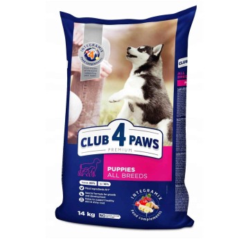 CLUB 4 PAWS Premium sucha karma dla szczeniąt – Kurczak, 14 kg