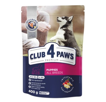CLUB 4 PAWS Premium sucha karma dla szczeniąt – Kurczak, 400g