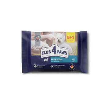 CLUB 4 PAWS SET Premium Pies karma mokra- jagnięcina w sosie 6x80g