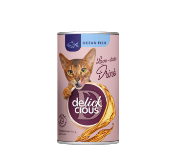 Delickcious Uzupełniająca karma dla kotów - Napój z rybami oceanicznymi 140g/12