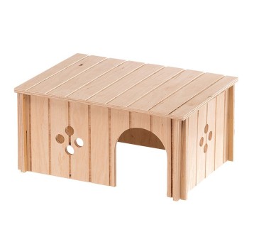 Ferplast Drewniany domek dla królików SIN 4646 33 × 23,6 × wys. 16 cm