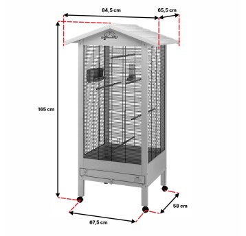 Ferplast HEMMY woliera drewniana 84x65x165cm