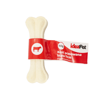 Gryzak dla psa - Kość prasowana biała 11 cm