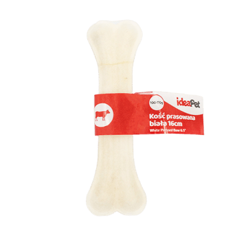 Gryzak dla psa - Kość prasowana biała 16 cm