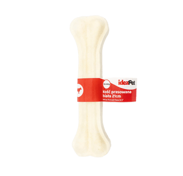 Gryzak dla psa - Kość prasowana biała 21 cm