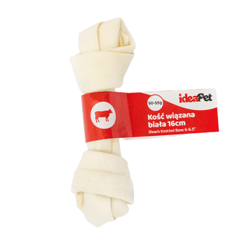 Gryzak dla psa - Kość wiązana biała 16 cm