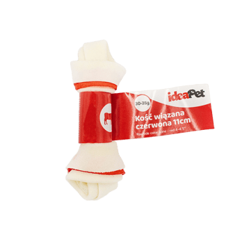 Gryzak dla psa - Kość wiązana czerwona 11 cm