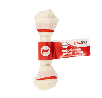 Gryzak dla psa - Kość wiązana czerwona 16 cm