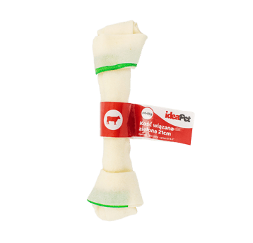 Gryzak dla psa - Kość wiązana zielona 21 cm