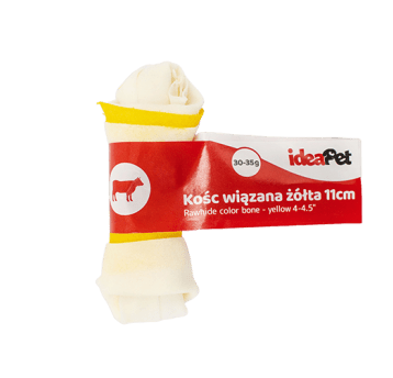 Gryzak dla psa - Kość wiązana żółta 11 cm