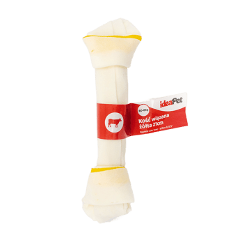 Gryzak dla psa - Kość wiązana żółta 21 cm