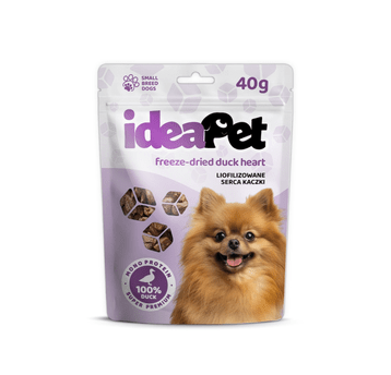 IdeaPet Liofilizowane serduszka kacze 40g/12