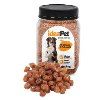 ideaPet Pocket Meat Chicken & fish sushi 180g/20