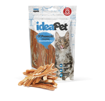 ideaPet przysmak 0! Paseczki z łososiem 60g