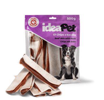 ideaPet Przysmak dla psa - Chips z kaczką 500g