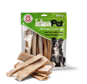 ideaPet Przysmak dla psa - Chips z królikiem 500g
