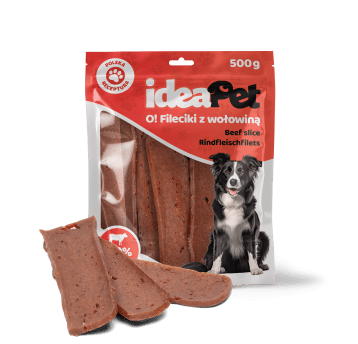 ideaPet Przysmak dla psa - Fileciki z wołowiną 500g