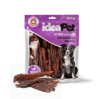 ideaPet Przysmak dla psa - Filet z kaczki 500g