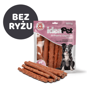 ideaPet Przysmak dla psa - Fingersy z jagnięciną i ryżem 500g