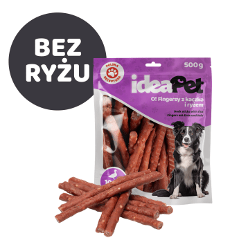 ideaPet Przysmak dla psa - Fingersy z kaczką 500g