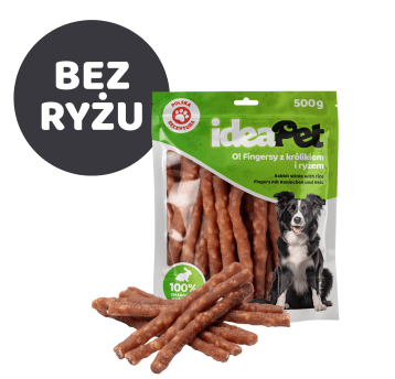 ideaPet Przysmak dla psa - Fingersy z królikiem 500g