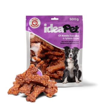 ideaPet Przysmak dla psa - Kostki kaczka 5cm 500g