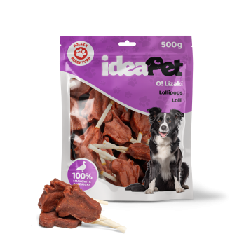 ideaPet Przysmak dla psa - Lizak świnka (kaczka) 500g