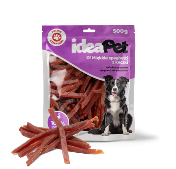 ideaPet Przysmak dla psa - Miękkie spaghetti z kaczki 500g
