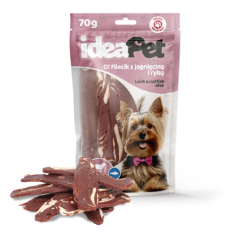 ideaPet Przysmak dla psa - O! Filecik z jagnięciną i rybą 70g
