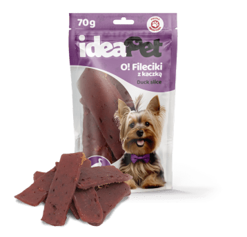 ideaPet Przysmak dla psa - O! Fileciki z kaczką 70g