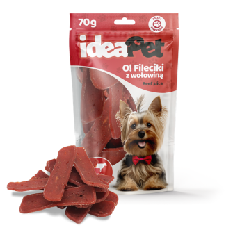ideaPet Przysmak dla psa - O! Fileciki z wołowiną 70g