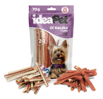 ideaPet Przysmak dla psa - O! Kaczka i ryba mix 70g