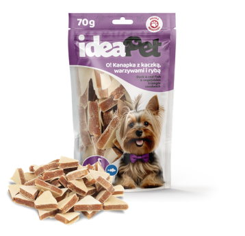 ideaPet Przysmak dla psa - O! Kanapka z kaczką, warzywami i rybą 70g