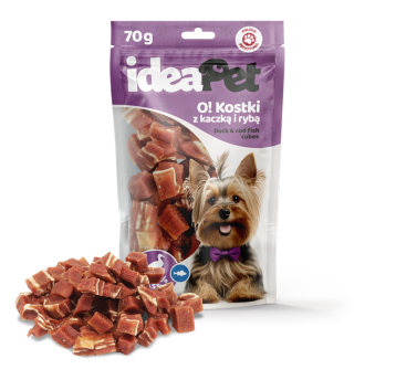 ideaPet Przysmak dla psa - O! Kostka z kaczką i rybą 70g