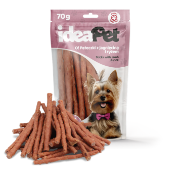ideaPet Przysmak dla psa - O! Pałeczki z jagnięciną i ryżem 70g