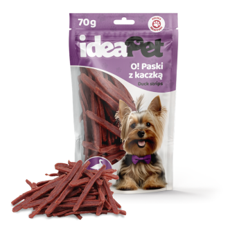 ideaPet Przysmak dla psa - O! Paski z kaczką 70g