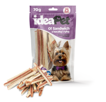 ideaPet Przysmak dla psa - O! Sandwich z kaczką i rybą 70g