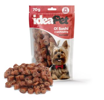 ideaPet Przysmak dla psa - O! Sushi z wołowiną 70g