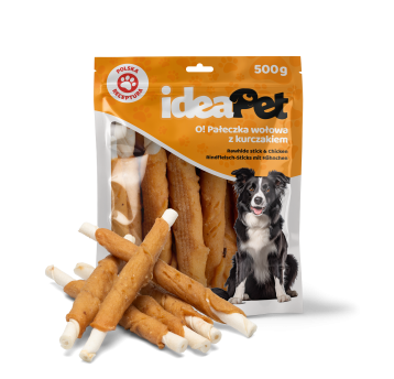 ideaPet Przysmak dla psa - Pałeczka wołowa z kurczakiem 500g